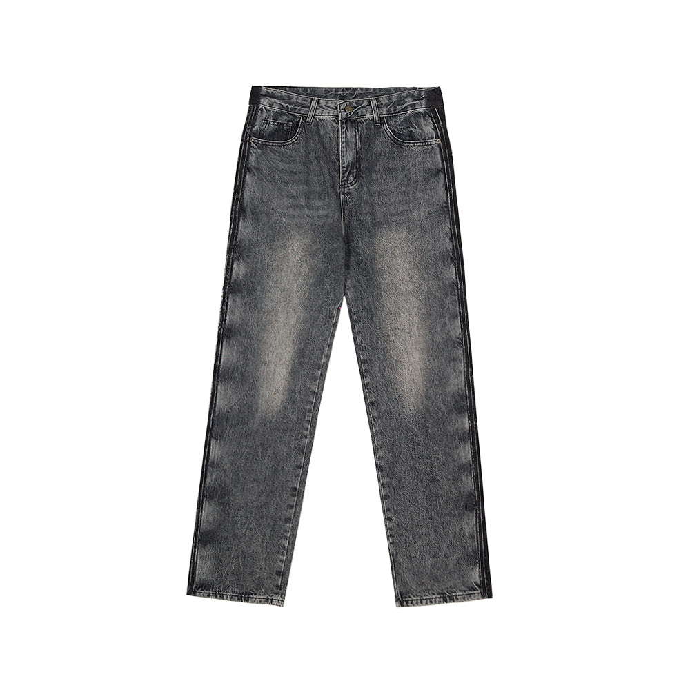RT No. 2736 GRAY STRAIGHT WIDE PANTS