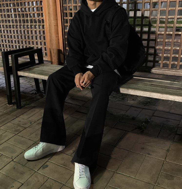 RT No. 5248 BLACK PULLOVER HOODIE