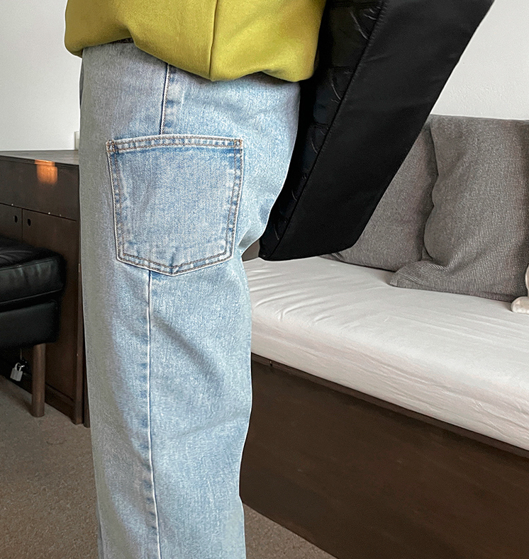 RT No. 4371 LIGHT BLUE STRAIGHT WIDE JEANS