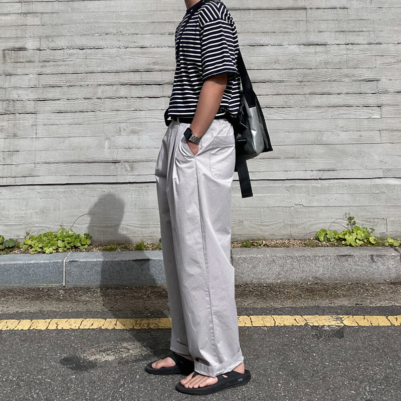RT No. 4471 JAPANESE ESSENTIALS STRAIGHT WIDE DRAPE PANTS