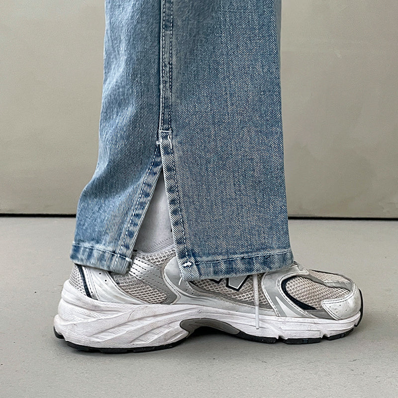 RT No. 4283 BLUE WIDE SPLIT JEANS