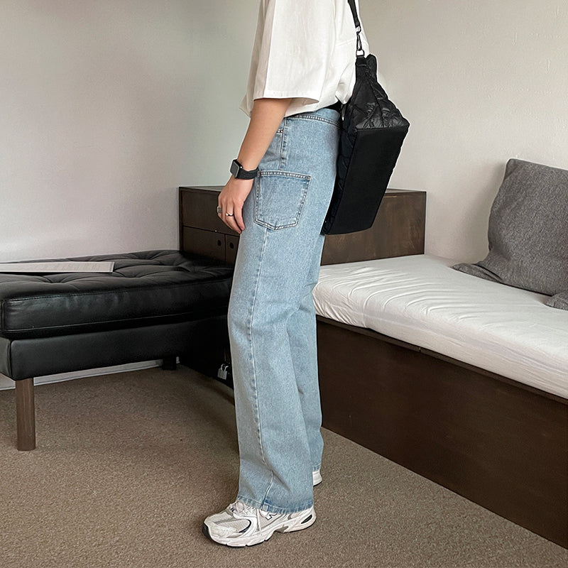 RT No. 4371 LIGHT BLUE STRAIGHT WIDE JEANS